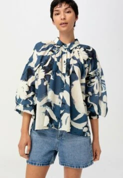 Hemdbluse - Wasserblau