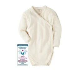 Hessnatur Langarm-Wickelbody, Organic Wool
