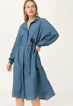 MIDI - Blusenkleid - Jeansblau