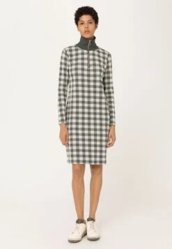 JACQUARD - Strickkleid - Dunkelgrün