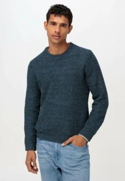 Strickpullover - Fjordblau