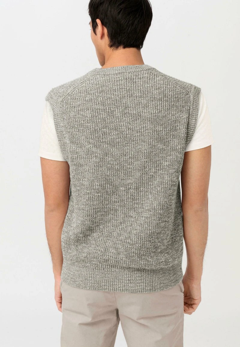 V NECK - Strickpullover - Kieselgrau 2 V NECK - Strickpullover - Kieselgrau – Bild 2