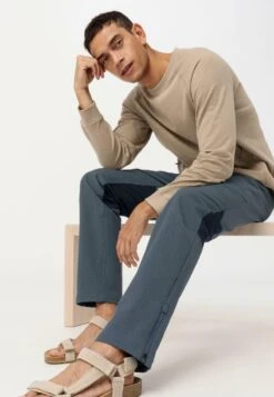 OUTDOOR GRID - Stoffhose - Fjordblau -Hessnatur 6095f21cb2b347139610e23e9d6e99b5