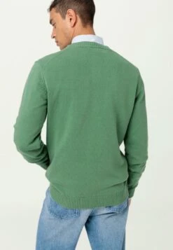 RUNDHALS - Strickpullover - Graugrün -Hessnatur 6b4600c349bc4180831e49342144e261