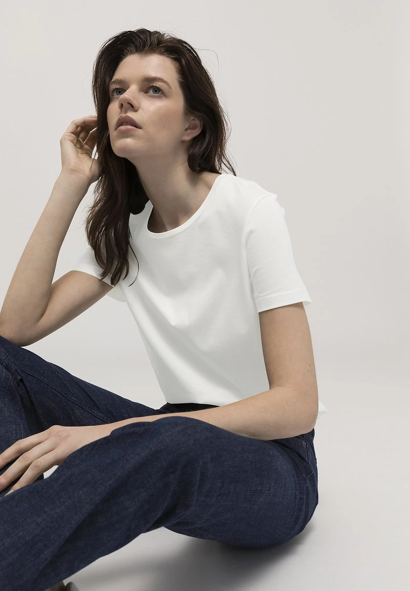 KURZARM - T-Shirt Basic - Naturweiss 1 KURZARM - T-Shirt Basic - Naturweiss