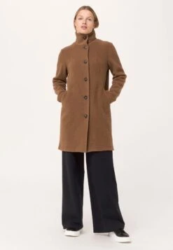 Klassischer Mantel - Dunkel Camel