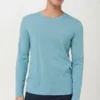 AUS BIO-MERINOWOLLE - Langarmshirt - Azurblau