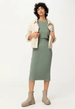 Strickkleid - Agavegrün -Hessnatur a73eda457143484da7dc539eb6a36732