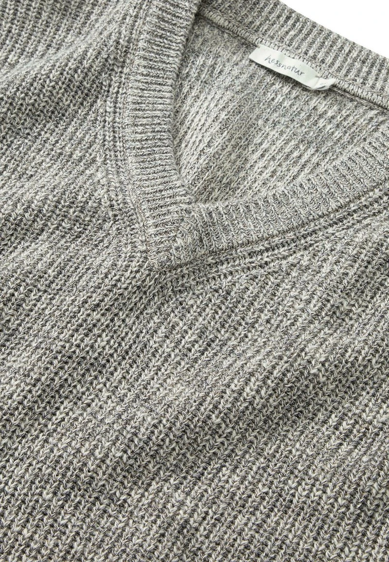 V NECK - Strickpullover - Kieselgrau 6 V NECK - Strickpullover - Kieselgrau – Bild 6