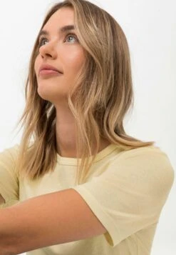 KURZARM - T-Shirt Basic - Strohgelb -Hessnatur b9a1f400202f43719ba67a36b34013e6