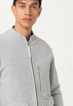 ORGANIC FLEECEJACKE - Fleecejacke - Grau -Hessnatur be2780bcb13749fc8d487c2b995cd6a4