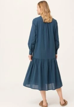 Blusenkleid - Ozeanblau -Hessnatur ca898ce166864a7199328df048bd926f